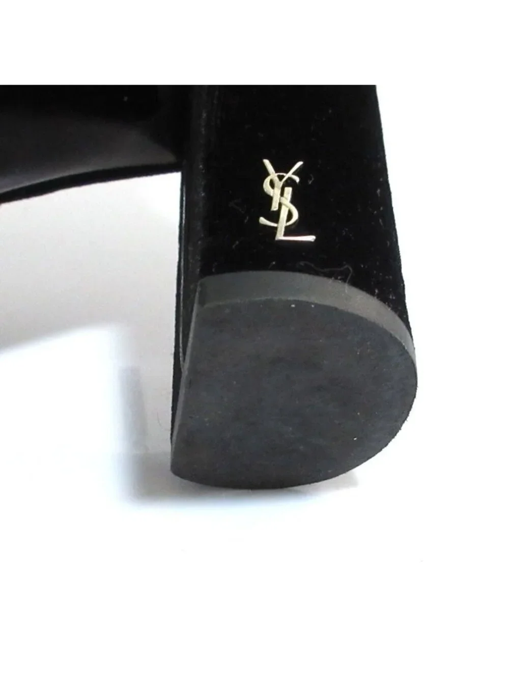 Saint Laurent Paris Velvet Ankle Boots 36.5 Black - Picture 13 of 15